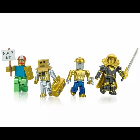NEW 2021 ROBLOX 4 Figure Pack 15th Anniversary Gold Collector's Edition Box Code - Picture 4 of 7